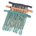 Hy Equestrian fly fringe with hanging cord fringe and hook and loop tabs, shown in assorted colours