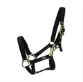 Hy Equestrian Fieldsafe headcollar in black, Cob size, with padded nose and touch tape breaking point on the cheek