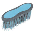 Hy Sport Active long bristle dandy brush in sky blue with a two-tone soft touch back and long stiff bristles