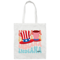 INDIANA STATE Lg. HAT W. FLAG COLOR-Cotton Canvas BAG