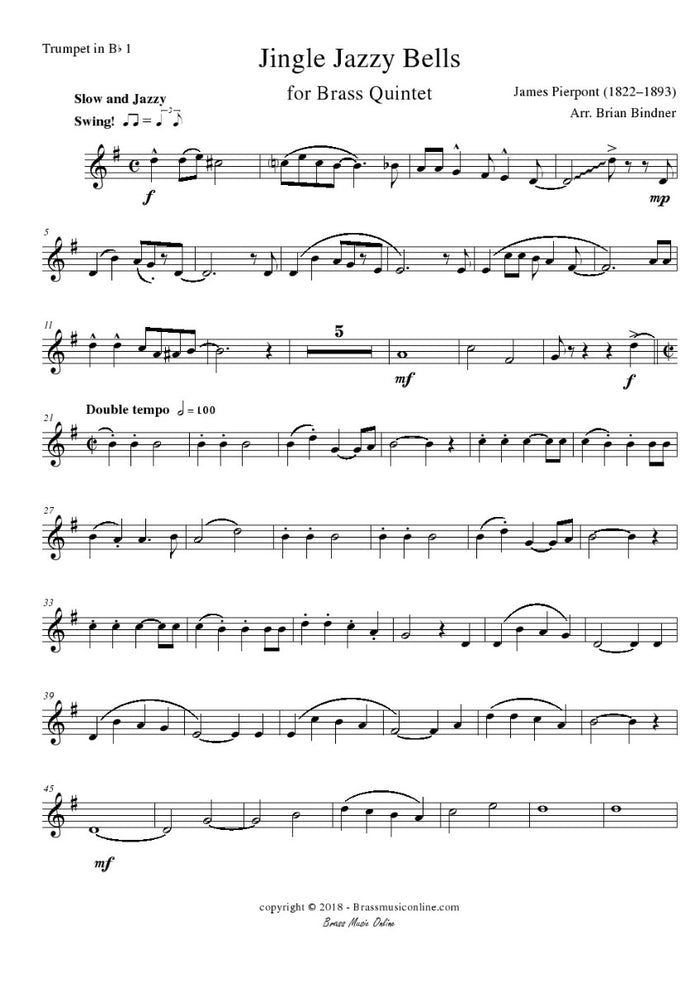 Jingle Jazzy Bells - Brass Quintet