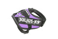 Julius-K9 IDC Powerharness in purple, size 3, showing the padded saddle panel and lead ring