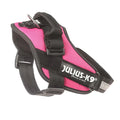 Julius-K9 IDC Powerharness in dark pink, size 4, with the saddle panel and reflective chest strap