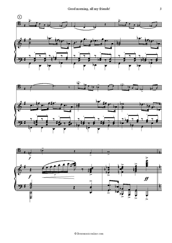Kaleynikov - Good Morning My Friends - Trombone and Piano