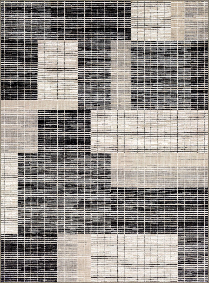Karastan Vanguard by Drew & Jonathan Home Frost Grey Area Rug 92359 4545 Black