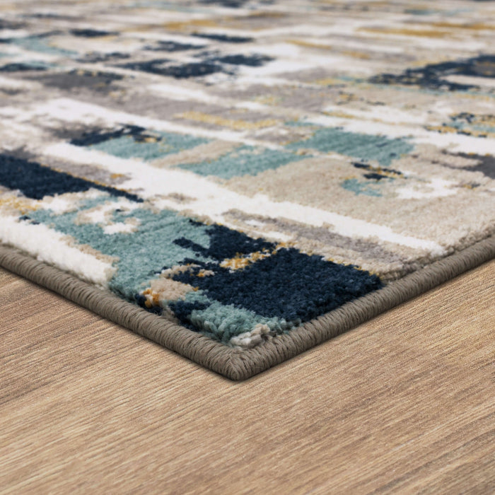 Karastan Vanguard by Drew & Jonathan Home Majolica Blue Area Rug 92364 50150 Blue