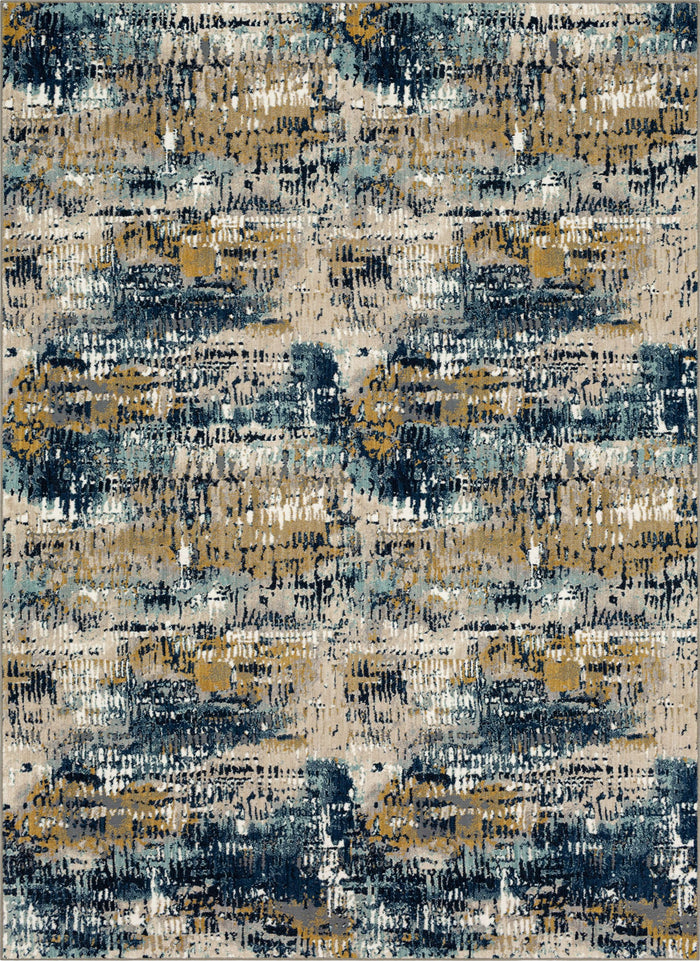Karastan Vanguard by Drew & Jonathan Home Majolica Blue Area Rug 92361 50150 Blue