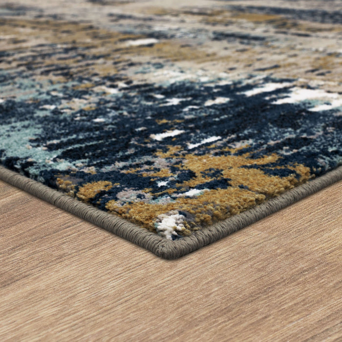 Karastan Vanguard by Drew & Jonathan Home Majolica Blue Area Rug 92361 50150 Blue