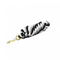 KM Elite superfine cotton lead rope, 2 metres, in a mixed black, grey and white braid