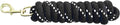 KM Elite 7ft double braided cotton lead rope in a two-tone black and white braid