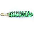 KM Elite 7ft double braided round cotton lead rope in hot green