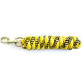 KM Elite 7ft double braided round cotton lead rope in yellow