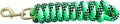 KM Elite double braided cotton lead rope in a three-colour black, white and green braid