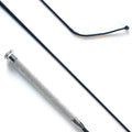KM Elite dressage whip, 110cm, with a white crystal-set grip