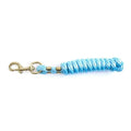 KM Elite poly lead rope in baby blue, 6ft, with an extra-large brass snap clip