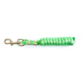 KM Elite poly lead rope in fluorescent hot green, 6ft, with an extra-large brass snap