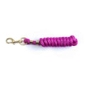 KM Elite poly lead rope in purple, 6ft, with brass snap clip