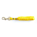 KM Elite poly lead rope in yellow, 6ft, with brass snap clip