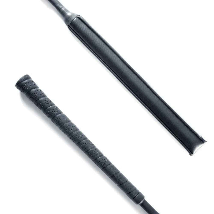 KM Elite padded event bat in black, 60cm, showing the padded non-marking end and moulded grip