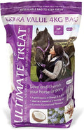 KM Elite Ultimate Treats 4kg resealable bag of coconut and flaxseed horse and pony treats