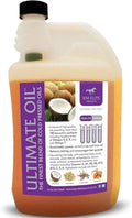KM Elite Ultimate Oil 1 litre bottle of plant-based omega oil supplement for horses