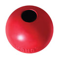 KONG Ball with Hole, a natural red rubber ball with an opening through the centre, medium to large size