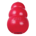 KONG Classic dog toy in natural red rubber, medium size, hollow and stuffable