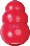 KONG Classic dog toy in natural red rubber, large size, the hollow snowman shape used for stuffing
