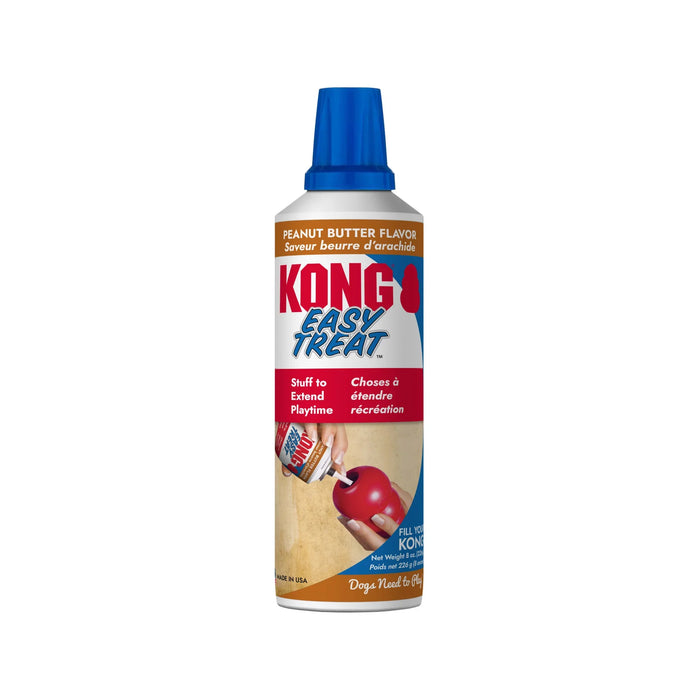 KONG Easy Treat Peanut Butter aerosol can with nozzle, 225g size, dog treat paste