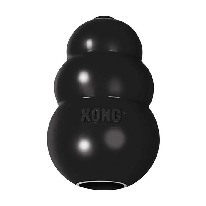 KONG Extreme black rubber chew toy for small dogs, shown upright against a plain background