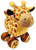 KONG TenniShoes Giraffe plush dog toy with a tennis ball built into each of its four feet