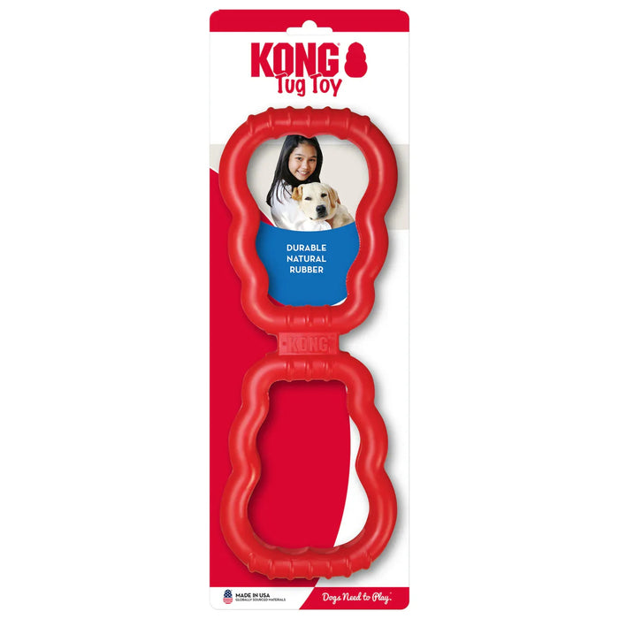 Second view of the KONG Tug Toy showing the length of rubber running between its two grips