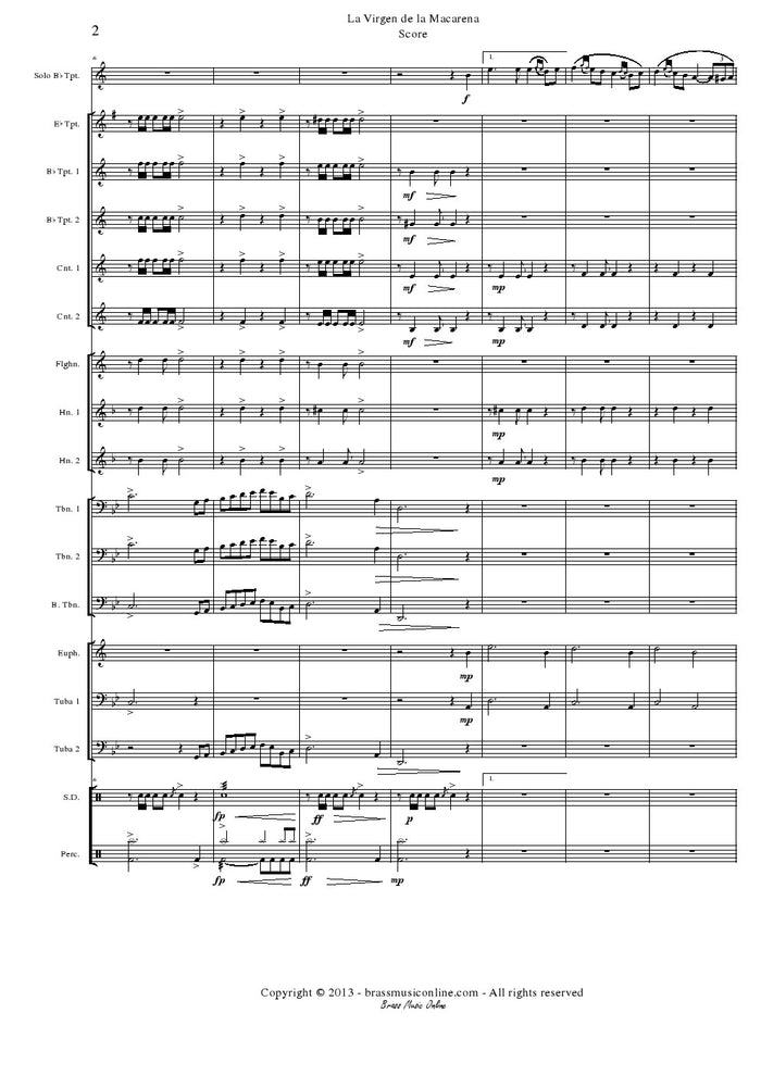 La Virgen de la Macarena - Trumpet and Brass Ensemble