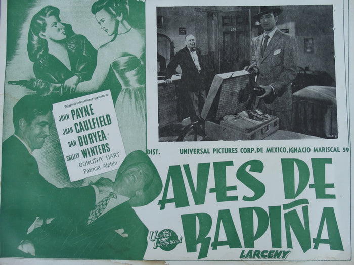 LARCENY (Aves de Rapina)  Mexican Lobby Card 1948