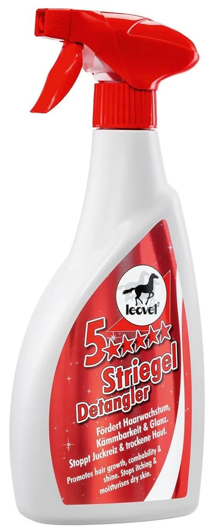 Leovet 5-Star Detangler mane, tail and coat spray, 550ml bottle with trigger spray head