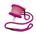Likit Holder in pink, moulded plastic hanging stable toy that takes a 650g Likit refill