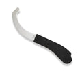 Lincoln bot knife with a short curved serrated blade and moulded plastic handle, for removing bot eggs