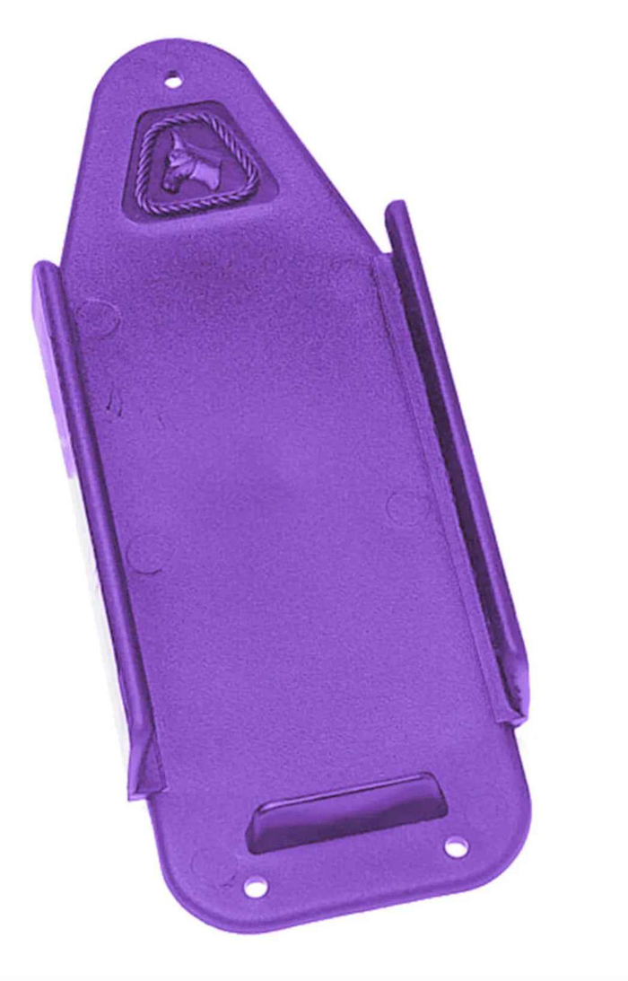 Lincoln plastic salt lick holder in purple, moulded to take a standard 2kg block lick