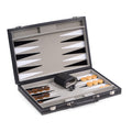 Logan Black Leatherette 15" Backgammon Set