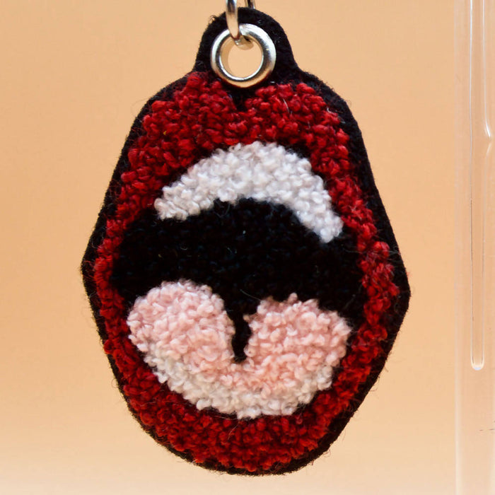 Loud Mouth Embroidered Earrings