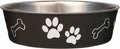Loving Pets Bella Bowl in espresso brown with a stainless steel interior, medium size