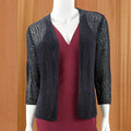LuLu-B Women's Lightweight Airy Mesh Cardigan