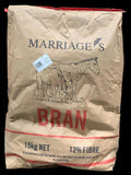 Marriage's Broad Bran in a 15kg bag, traditional coarse wheat bran for horses