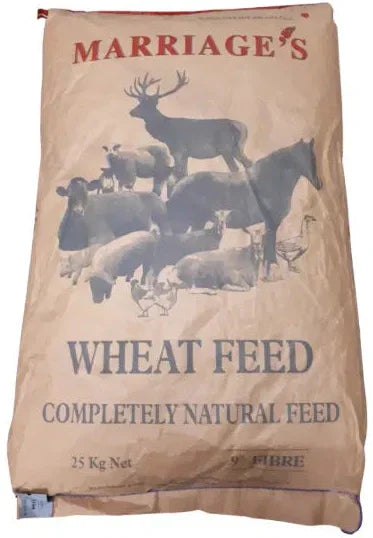 Marriage's Wheat Middlings wheatfeed in a 25kg paper sack