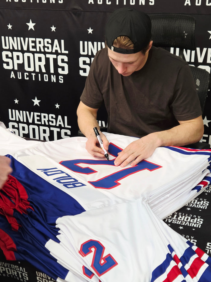 Matt Boldy Signed White USA Player Hockey Jersey