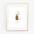 Matthew 19:26 Peony Scripture Print