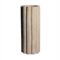 Medium Fluted Vase - Travertine