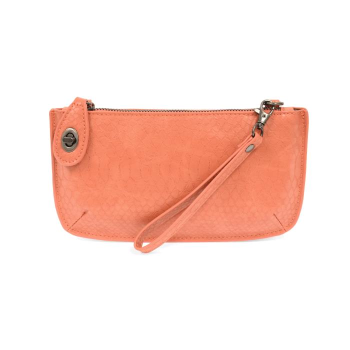 Mini Crossbody Wristlet Clutch Coral Python