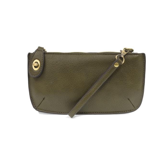Mini Crossbody Wristlet Clutch Dark Moss