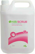 Molnlycke Hibiscrub antibacterial skin cleanser in a 5 litre container